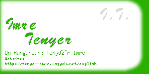 imre tenyer business card